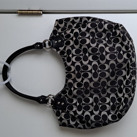 Coach Black and Gray Hobo Purse - Picture 2 of 4